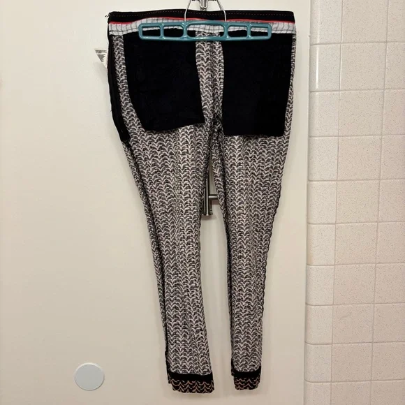 Anthropologie Cartonnier Black Brown Pants Size 8 Motif Ankle Spring Preppy - Picture 8 of 14